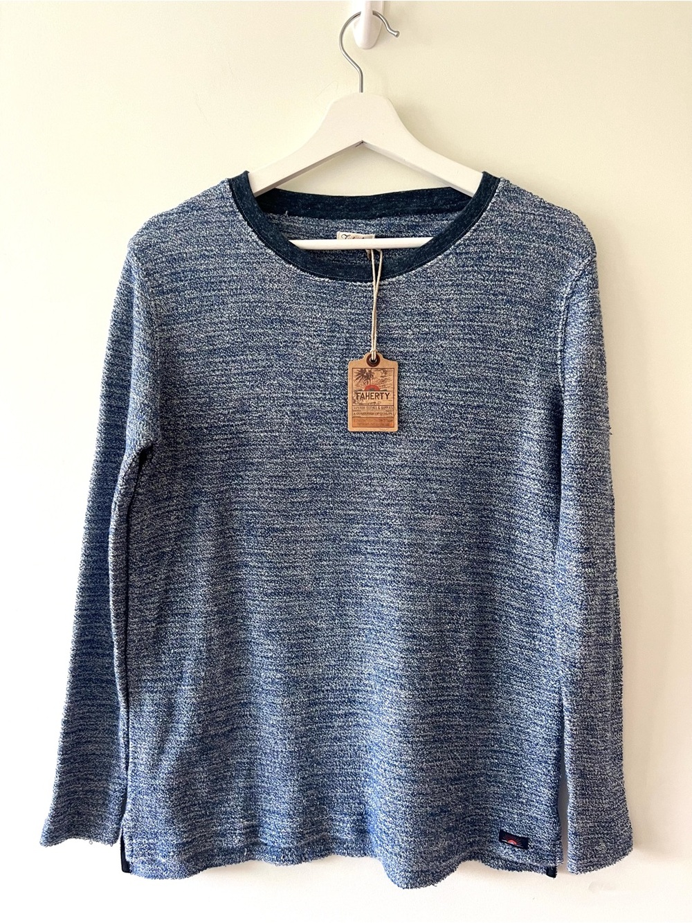 Faherty Makaha Pullover Lagoon Blue Size XS